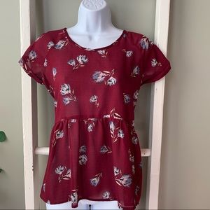 XHILARATION Floral Top